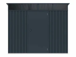 Clearance EXPERTLAND Cobertizo de jardín metálico en acero galvanizado 6,6 m² - CLAFTON Gris antracita