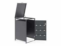 Best Cobertizo para cubo de basura en acero galvanizado 1 cubo 68x80x116 240L LOKAFA Caseta De Jardín