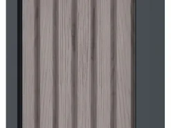 EXPERTLAND Cobertizo para leña de acero efecto madera 4,9 estéreos 242 x 89 x 190 cm WINWOOD