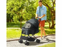Hot Cochecito para mascotas 76.5x52x95 cm Transportín De Paseo Para Animales