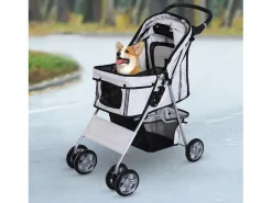 Sale Cochecito para perro y gato 75x45x97 cm Transportín De Paseo Para Animales