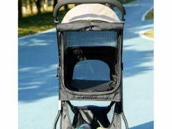 Clearance Cochecito plegable para perros y gatos con protector de lluvia, poliéster, color (80,5 x 51,5 x 100 cm) Caqui