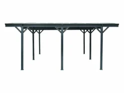 New Sweeek Cochera con extensión de aluminio y policarbonato 30m² antracita Gris antracita