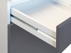 Best Vente-unique Cocina completa - 180 cm - 6 estantes - Blanco y gris - TRATTORIA Gris / Blanco