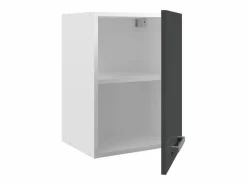 Sale Vente-unique Cocina completa - Con encimera 240 cm - Gris brillante y Blanco - TRATTORIA Gris / Blanco