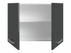 Sale Vente-unique Cocina completa - Con encimera 240 cm - Gris brillante y Blanco - TRATTORIA Gris / Blanco