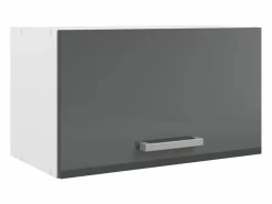 Sale Vente-unique Cocina completa - Con encimera 240 cm - Gris brillante y Blanco - TRATTORIA Gris / Blanco