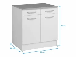 Cocina Eko Contemporánea Blanca con 4 Módulos Aéreos y 5 Bajos (SIN Campana) Blanco