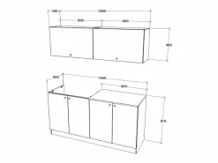 Cocina Equipada haaus Alegra, , L 160 cm Blanco