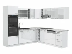 Best Vicco Cocina esquinera alto brillo/ 247x60x81.6 r-line Blanco