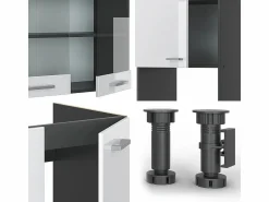 Clearance Cocina esquinera brillo/antracita 247x60x81.6 r-line Cocina Completa
