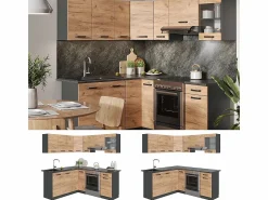 Vicco Cocina esquinera oro power roble/antracita 190x46x81.6 rick
