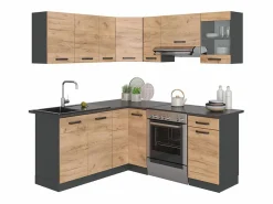 Vicco Cocina esquinera oro power roble/antracita 190x46x81.6 rick