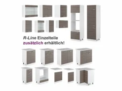 Vicco Cocina esquinera precioso gris/blanco 190x60x81.6 rick