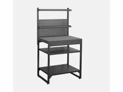 Sweeek Cocina exterior 6 módulos acero inoxidable Negro