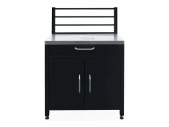 Discount Sweeek Cocina exterior completa de acero inoxidable de 6 módulos Negro