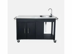 New Sweeek Cocina exterior de acero para barbacoa Negro