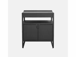 Sweeek Cocina exterior de acero, 2 puertas, 80cm
