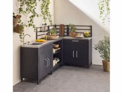 Sweeek Cocina exterior de acero con 4 módulos
