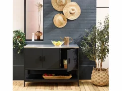 Discount Cocina exterior de acero 3 puertas y 1 estante, 120cm Materiales Y Utensilios De Cocina