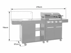 Cook'in Garden Cocina exterior modular FYRA - 4 quemadores
