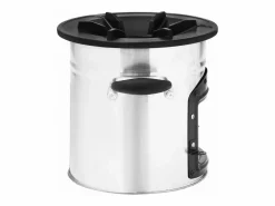 Clearance vidaxl Cocina leña camping acero inoxidable 45,5x33x25,5 cm Plateado