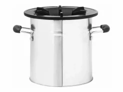 Clearance vidaxl Cocina leña camping acero inoxidable 45,5x33x25,5 cm Plateado