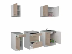 Online Cocina Modular Eko 5 Muebles Roble Jackson/ 180cm Cocina Completa