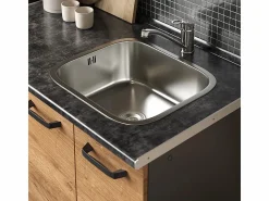 Outlet Vicco Cocina para solteros oro power roble/antracita 160x46x81.6 r-line Color natural oscuro