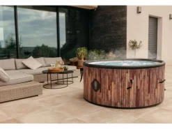 Clearance Coco Spa Bali Spa Hinchable - 150 cm de Diámetro - 800 Litros - Motor de 2240 W - De 2 a 4 Personas Marru00f3n