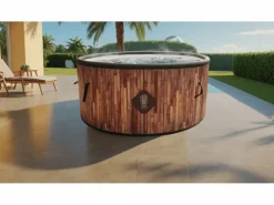 Clearance Coco Spa Bali Spa Hinchable - 150 cm de Diámetro - 800 Litros - Motor de 2240 W - De 2 a 4 Personas Marru00f3n