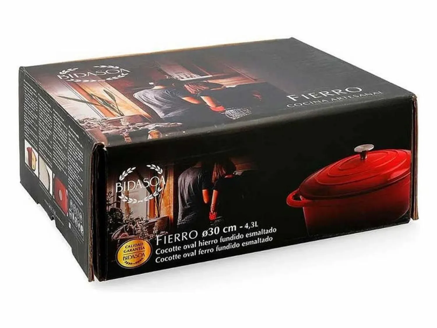 Cocotte Fierro Bidasoa 4,3L hierro fundido esmaltado 23x30 cm