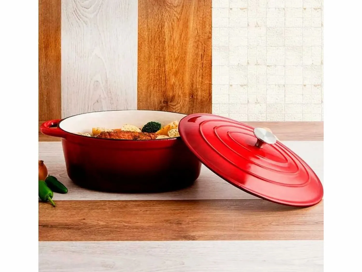 Cocotte Fierro Bidasoa 4,3L hierro fundido esmaltado 23x30 cm