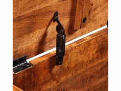 vidaxl Cofre de almacenamiento de madera de mango rugosa