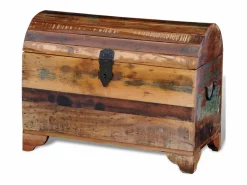 Cofre de almacenamiento de madera maciza reciclada ES164162