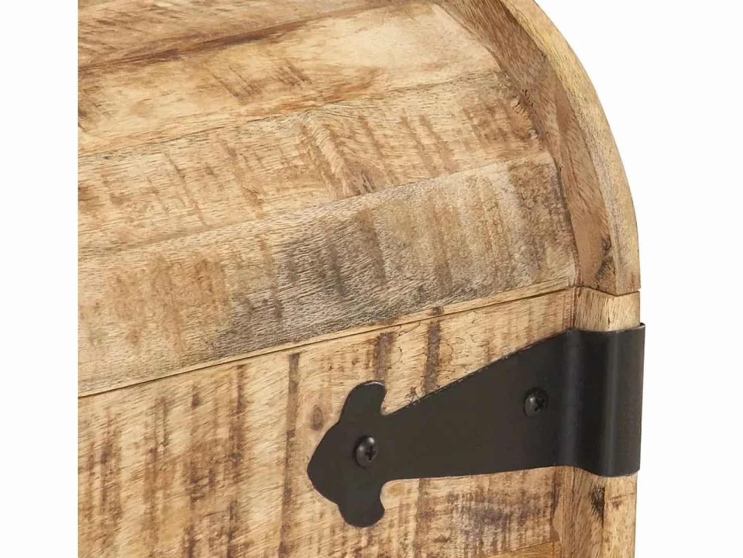 vidaxl Cofres de almacenamiento 2 unidades madera maciza de mango Color natural claro