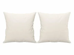 Cojines decorativos 2 uds cuero sintético 40x40 cm ES484694