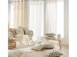Hot Douceur d'intérieur Cojín bohemio tufted con borlas Beige