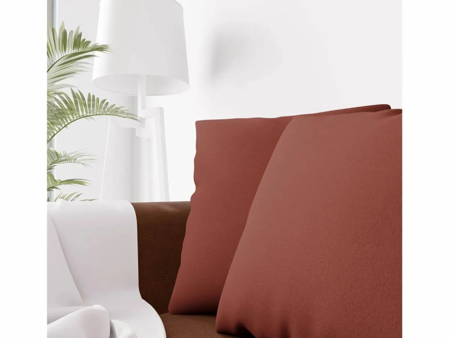 Discount Soleil d'ocre Cojín decorativo 45x45 cm Eclipse ladrillo, por Rojo