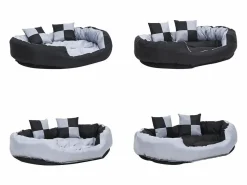 Online Clicnbuy Cojín para perro reversible y lavable y negro 110x80x23 cm Gris