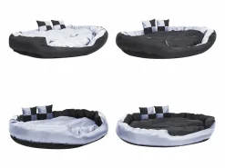 Discount Clicnbuy Cojín para perro reversible y lavable y negro 150x120x25 cm Gris