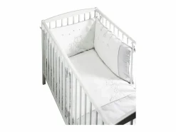 Hot Sauthon Colcha blanca de algodón para cuna Gris