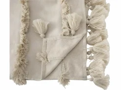 Clearance Atmosphera Colcha de estilo bohemio 130 x 180 cm Beige