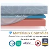 Discount Douce Lune Colchón 2 plazas Ondine 140x190 - Memory Foam 60 kg/m³ Alta Densidad Enriquecido con Microcápsulas de Gel Refrescante - Diseño ergonómico