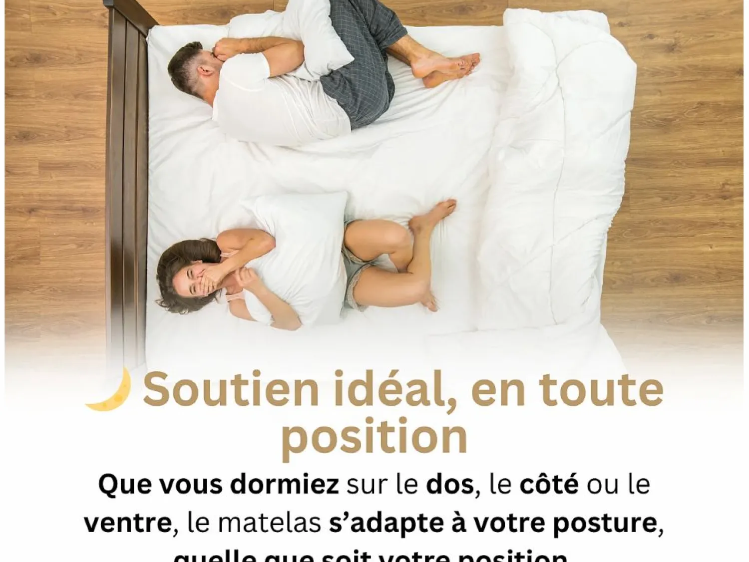 Discount Douce Lune Colchón 2 plazas Ondine 140x190 - Memory Foam 60 kg/m³ Alta Densidad Enriquecido con Microcápsulas de Gel Refrescante - Diseño ergonómico