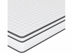 Colchón 140 x 190 cm - altura 25 cm - de espuma fría - ergonómico - con muelles ensacados - para niños y adultos