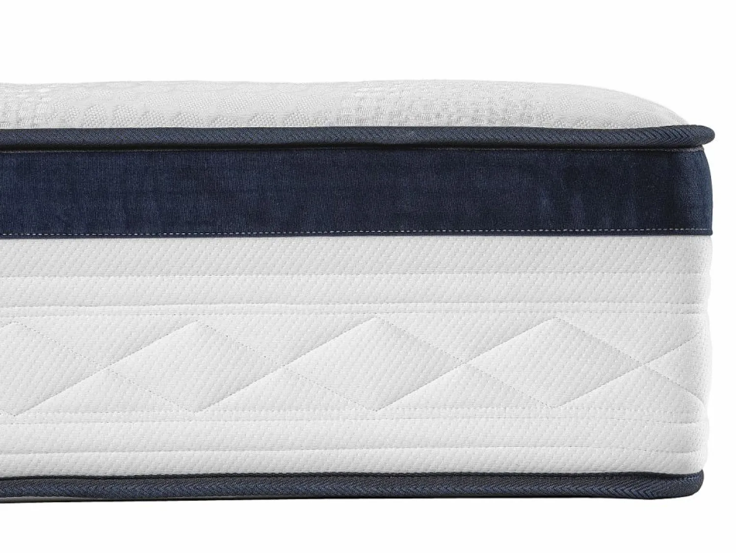 Discount Ysmée Colchón 180 x 200 cm king size muelles ensacados + espuma - KOROVOU de YSMÉE Blanco