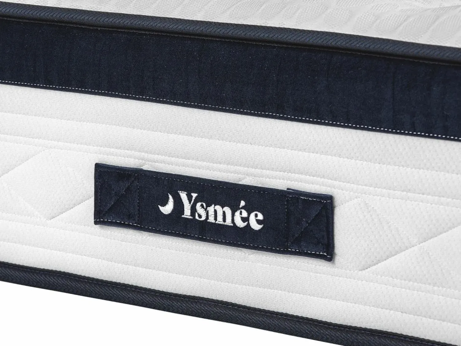 Discount Ysmée Colchón 180 x 200 cm king size muelles ensacados + espuma - KOROVOU de YSMÉE Blanco