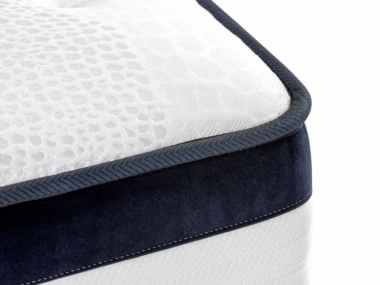 Discount Ysmée Colchón 180 x 200 cm king size muelles ensacados + espuma - KOROVOU de YSMÉE Blanco