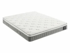 Clearance Ysmée Colchón 180 x 200 cm king size muelles ensacados + viscoelástica 21 cm de grosor - VITOGO de YSMÉE Blanco